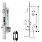 Cerradura Tesa 2240/20/3NI Con Escudo de Seguridad E190 con Palanca Basculante Gancho Reforzado