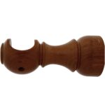 Soporte Madera Liso Abierto 20x 88 mm. Nogal [+7 variaciones de Ø/Acabado Disponibles]