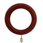 Anilla Madera Lisa Con Hembrilla 29x45 mm. Nogal