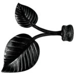 Terminal Forja Hojas Ø 20 mm. Negro Juego 2 Piezas [+3 variaciones de Ø/Acabado Disponibles]