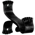 Soporte Forja Ø 20 mm. Ola Largo Negro Juego 2 Piezas