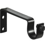 Soporte Sencillo Forja Ø 20 mm. Negro (Blister 2 Piezas)