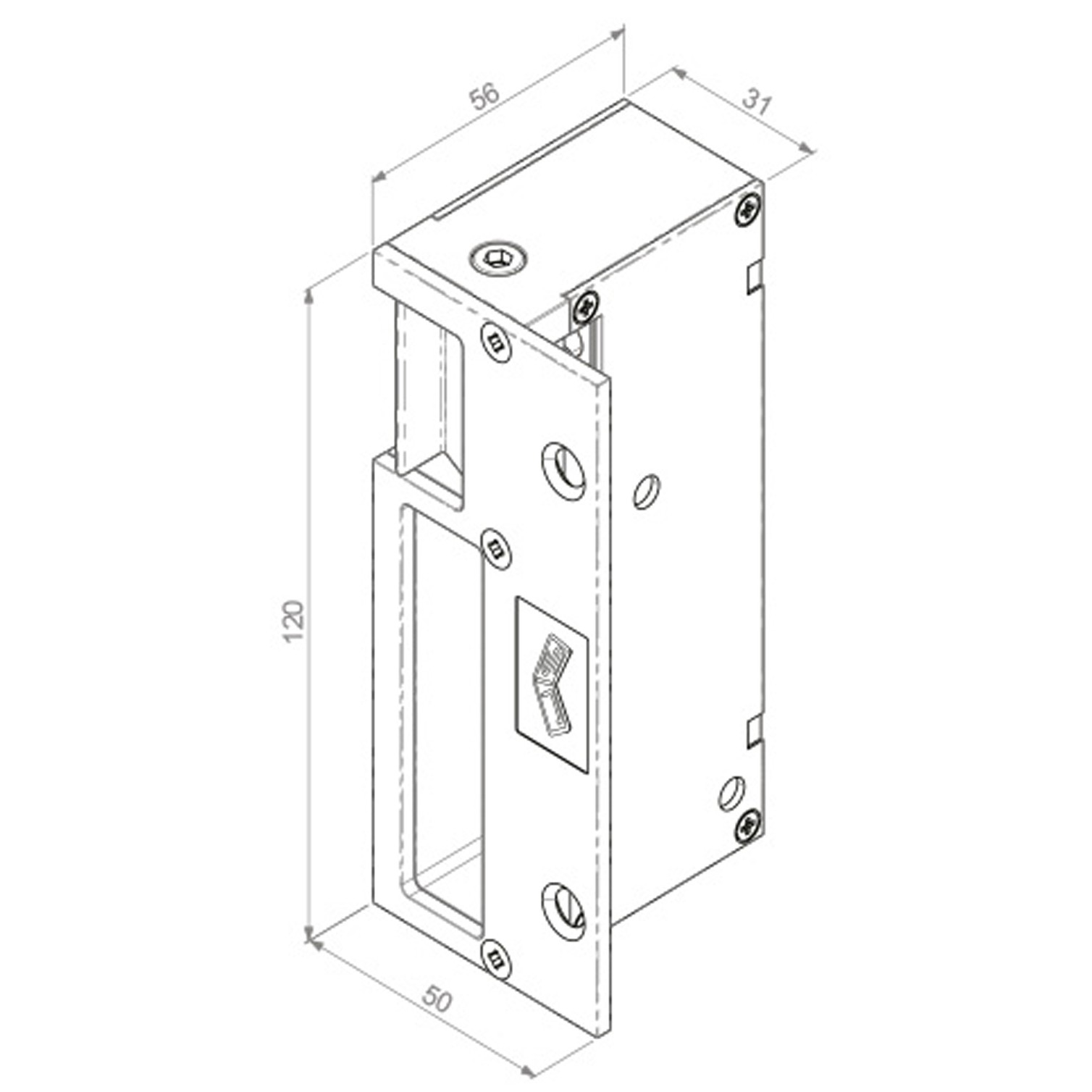 Cerradura Eléctrica JIS 1123 Reversible Automatico Sobreponer Cerradura Vertical