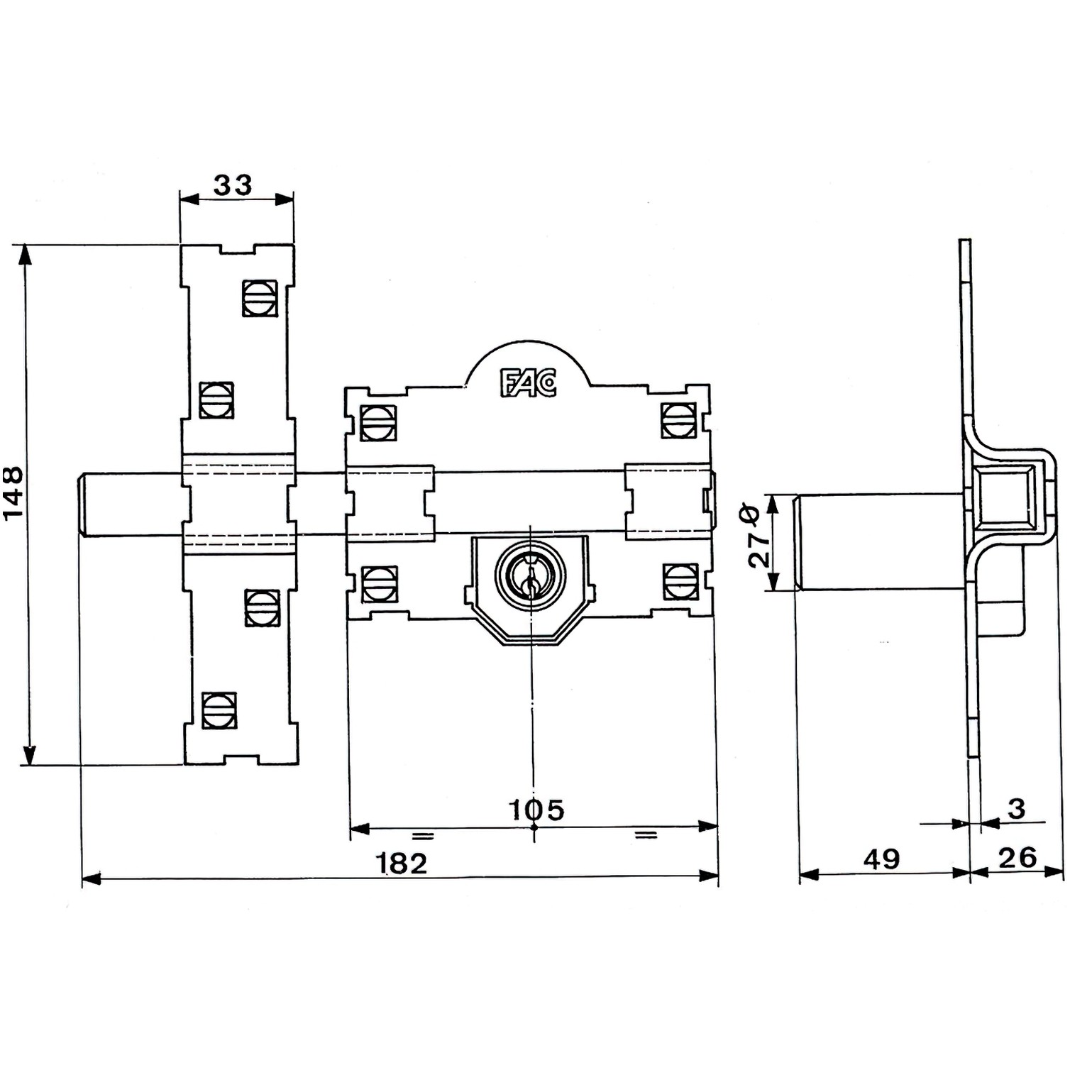 Cerrojo Fac 101-l/105-p