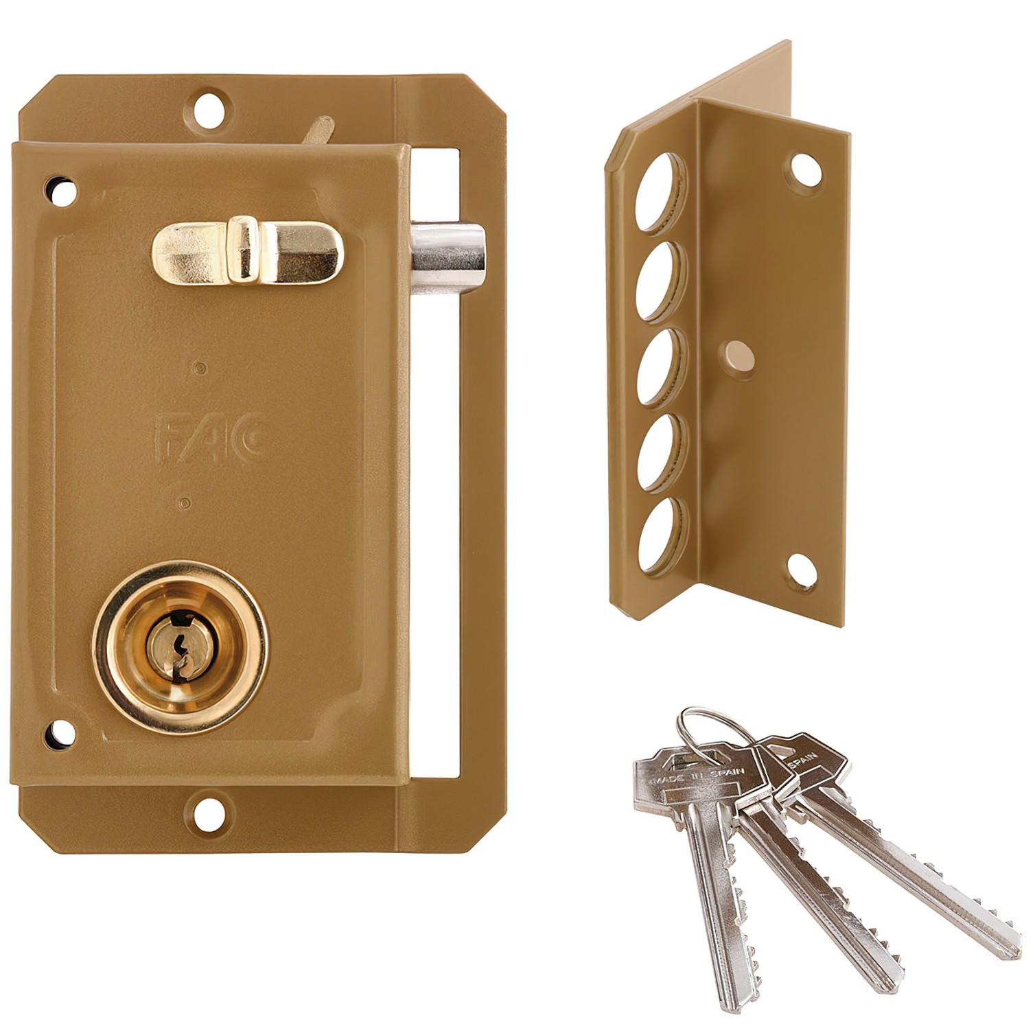 Cerradura Fac S 90 Pintada Izquierda Bombin 70
