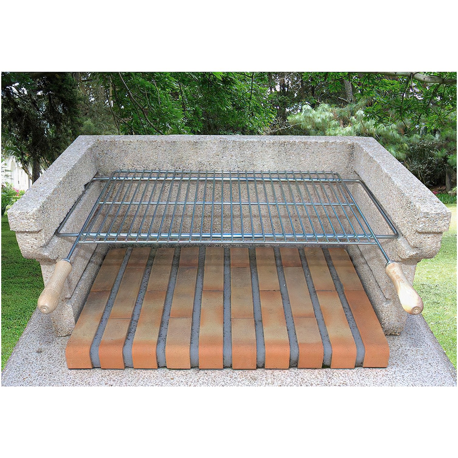 Parrilla Barbacoa Extensible 60/70x40cm Zincada