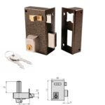 Cerradura Cvl 756A / 60 / Hierro Esmaltado Izquierda Cilindro 70 mm.