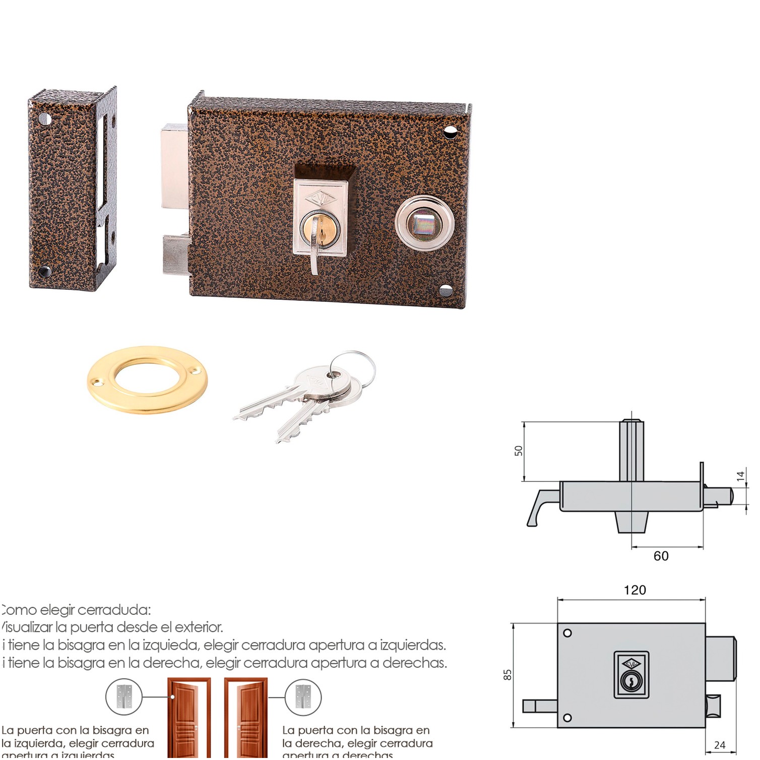 Cerradura Cvl 1125br/ 12/he Izquierda