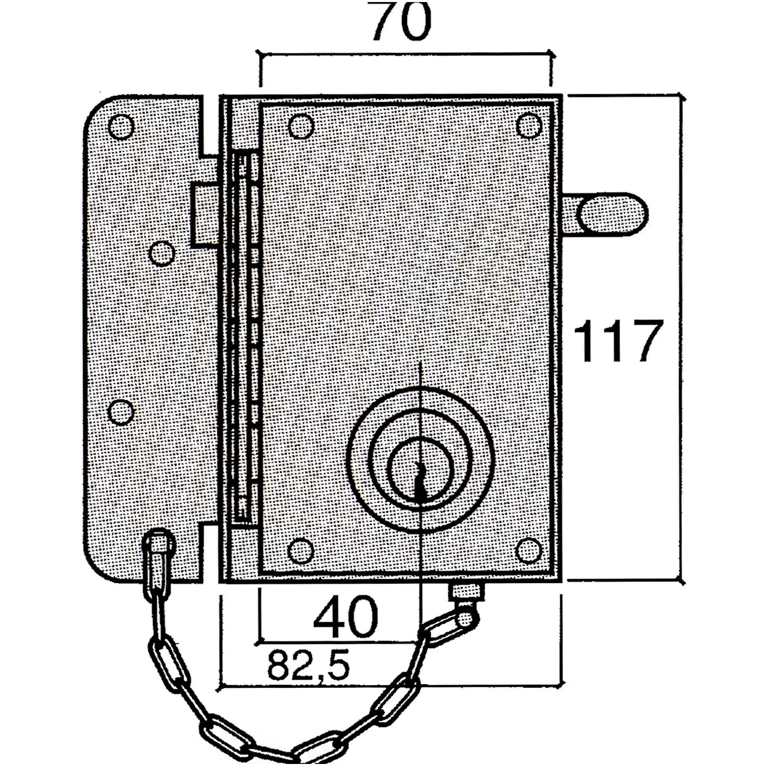 Cerradura Ucem 4500-hb/ Derecha