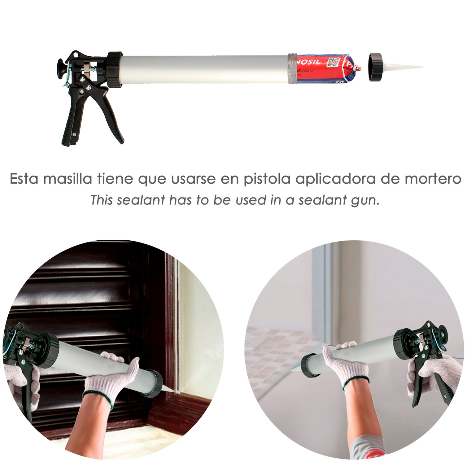 Masilla Poliuretano Blanca Bolsa 600 Ml. Sellador Poliuretano, Sellador Cemento, Ladrillo, Cerámica, Metales