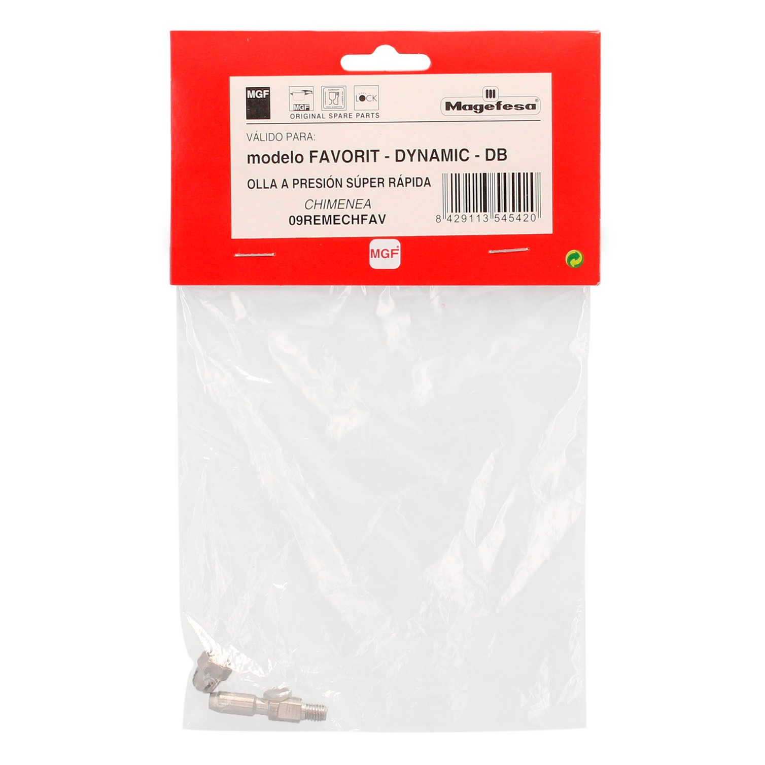 Valvula De Seguridad Compatible Con Olla A Presión Súper Rápida Magefesa Dynamic / DB. Recambio oficial.
