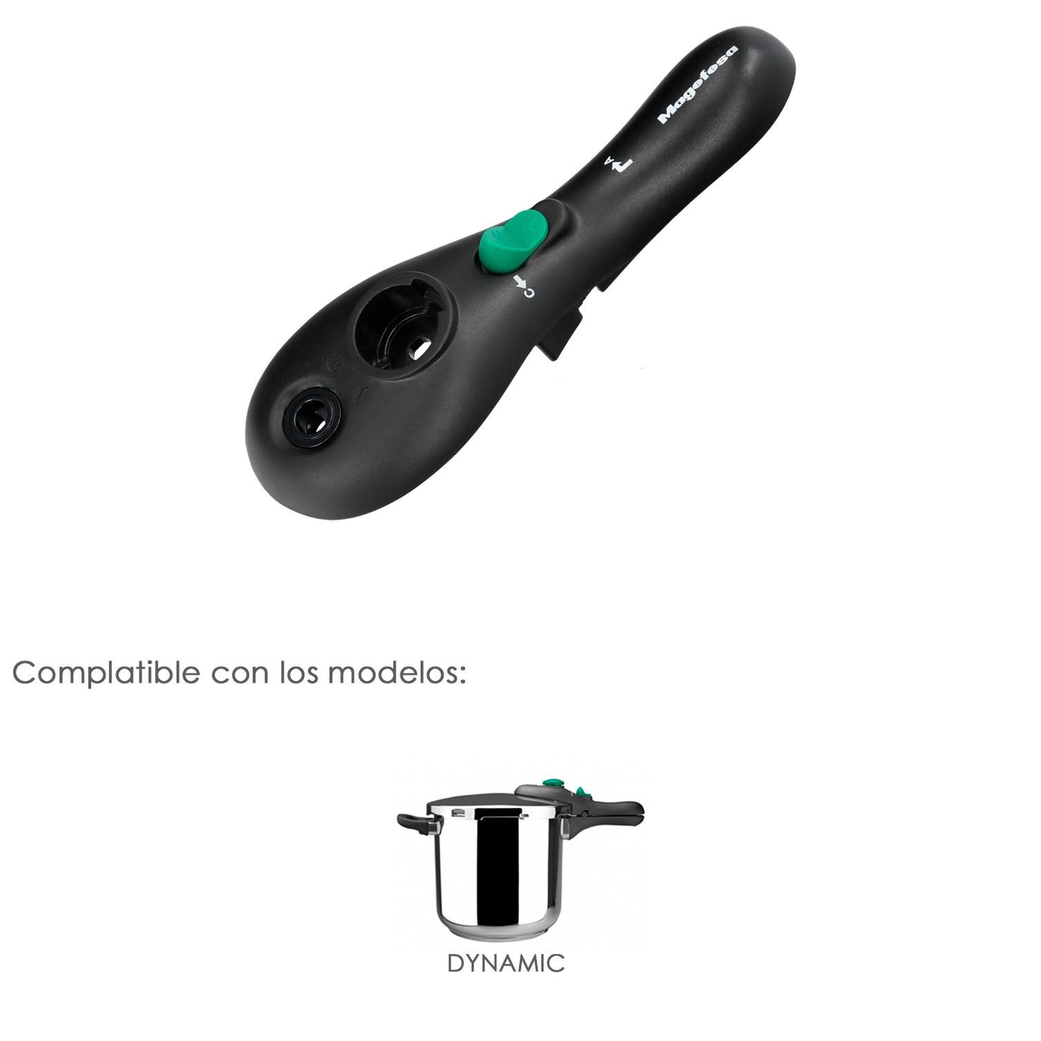 Mango Superior para ollas a presión Magefesa Dynamic / DB. Recambio original.