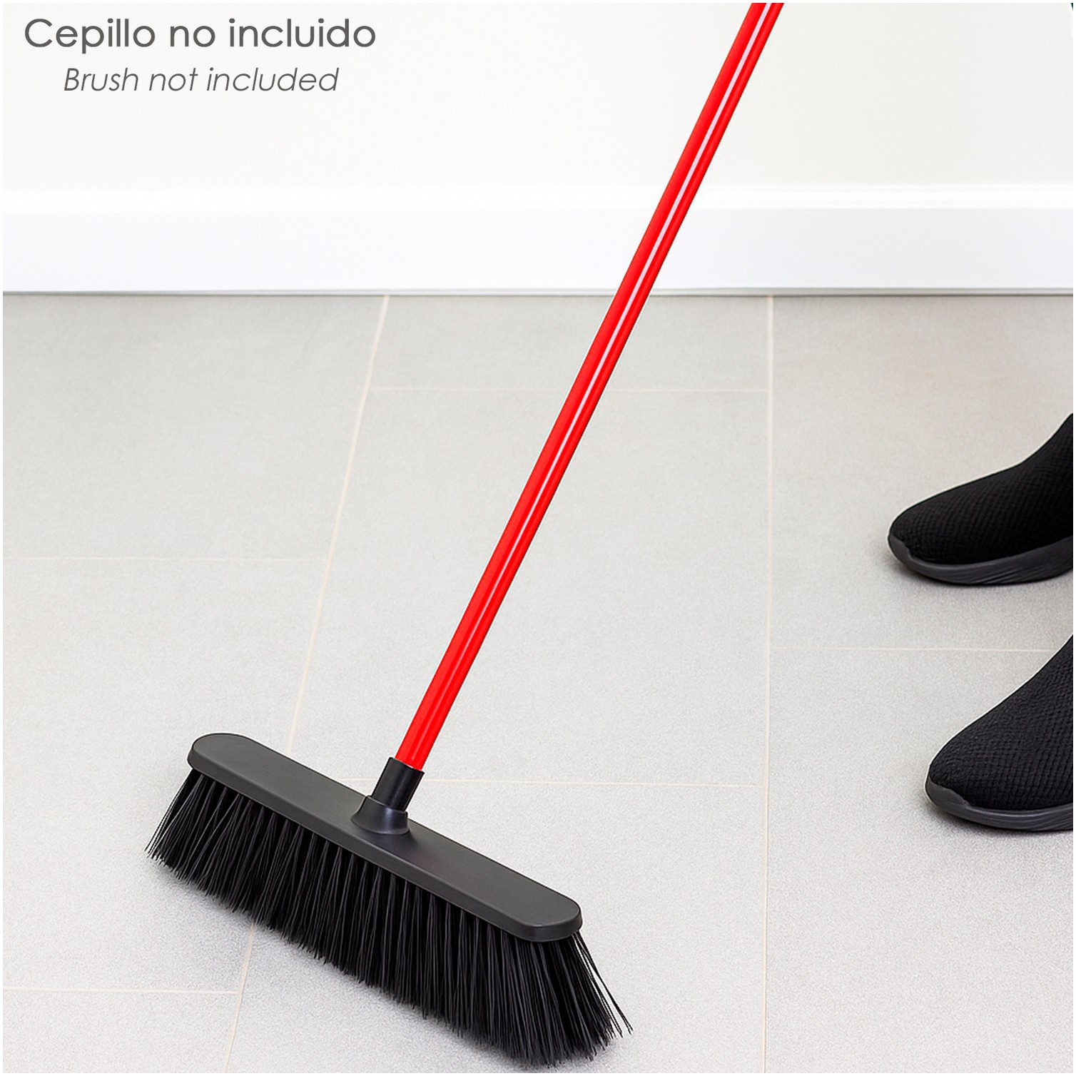Mango Metalico Forrado Con Rosca Ø 22 x 1400 mm. Para Cepillos Domesticos