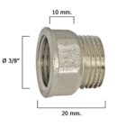 Alargadera Hexagonal Cromo 3/8x10 [+3 variaciones de Medida Disponibles]