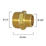 Machones Reductores Pulidos 3/8" A 1/2" [+2 variaciones de Medida Disponibles]