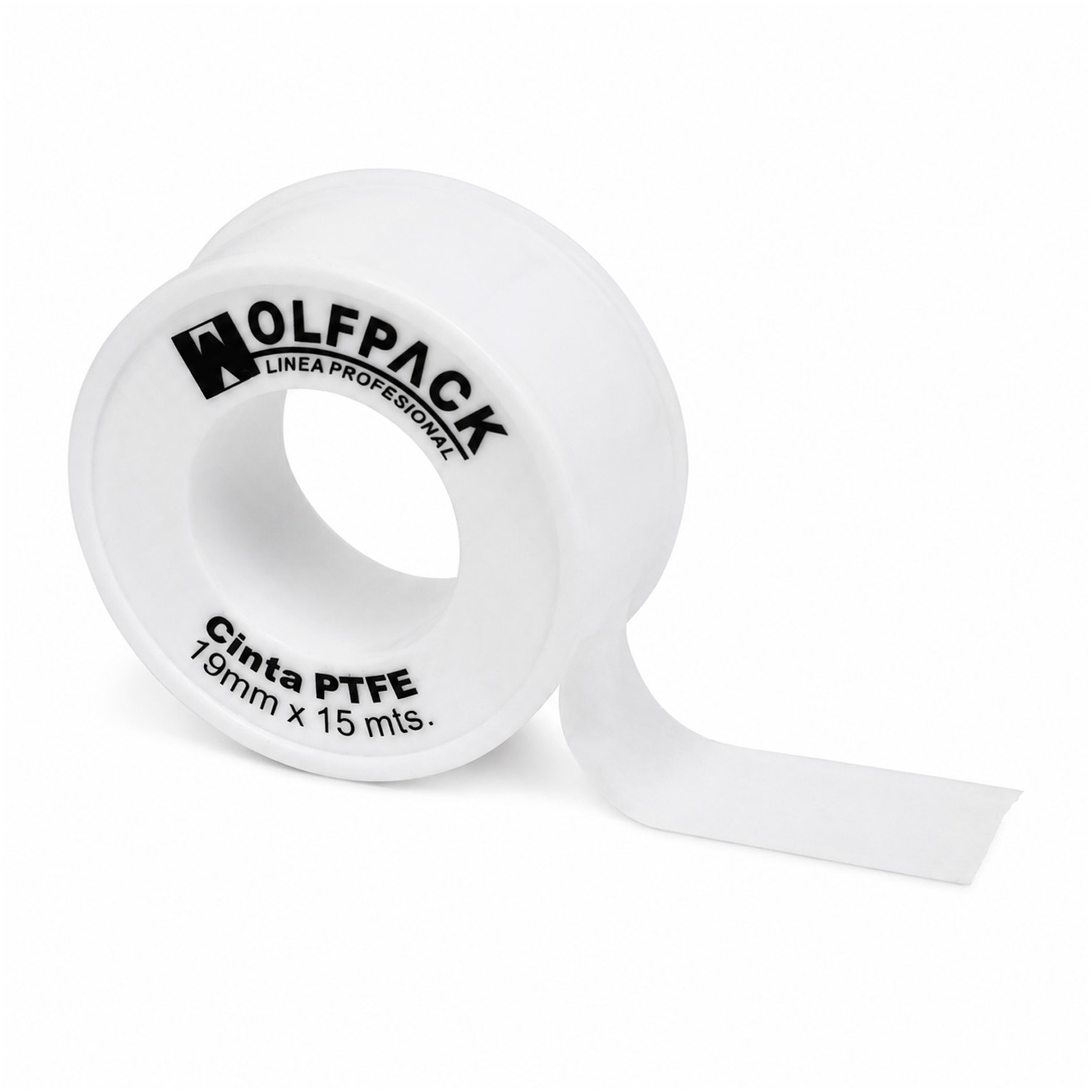 Cinta PTFE Wolfpack 19 mm. x 15 m. (Paquete de 10 Rollos)