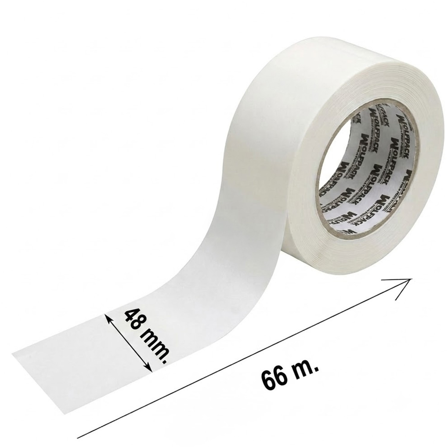 Cinta Embalar Blanca 48 mm. x 66 m.