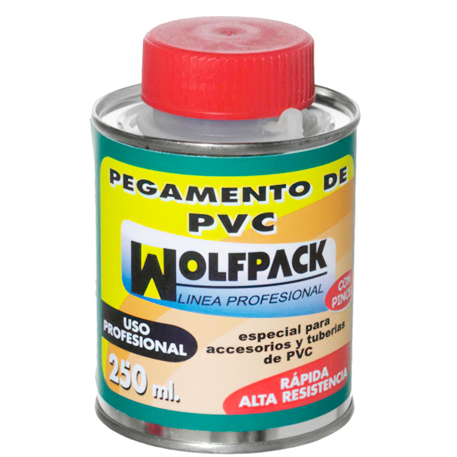 Pegamento PVC Wolfpack Con Pincel 250 ml.
