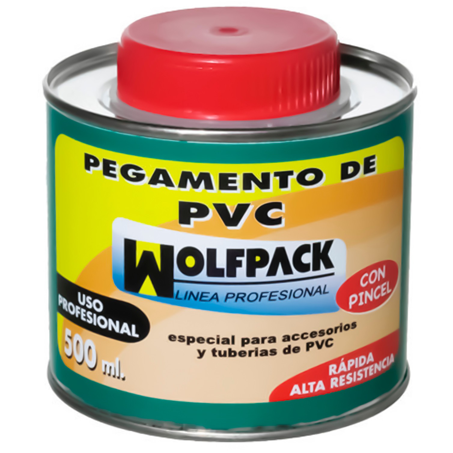 Pegamento Pvc Wolfpack Con Pincel 500 ml.