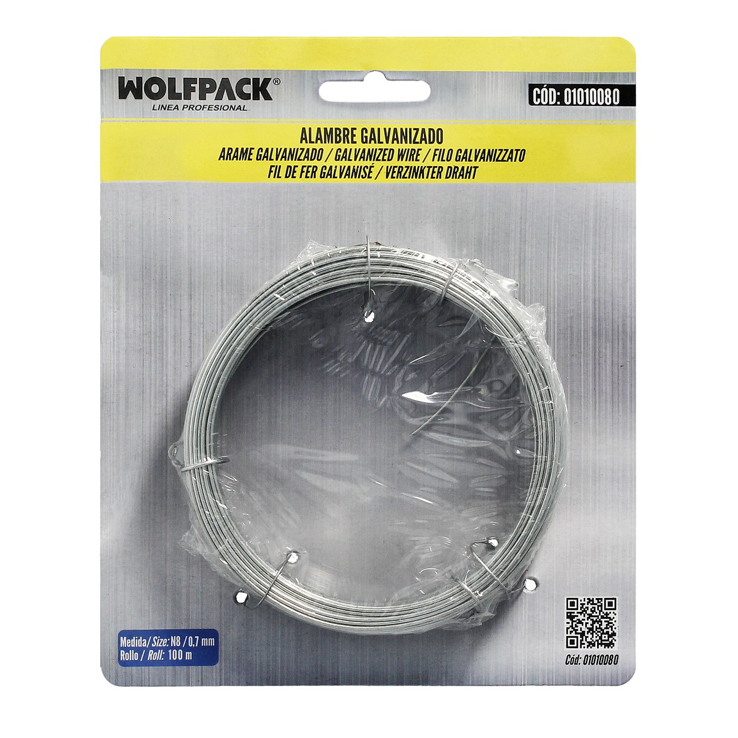 Alambre Galvanizado 0,70 mm / 2 (Rollo 100 metros)