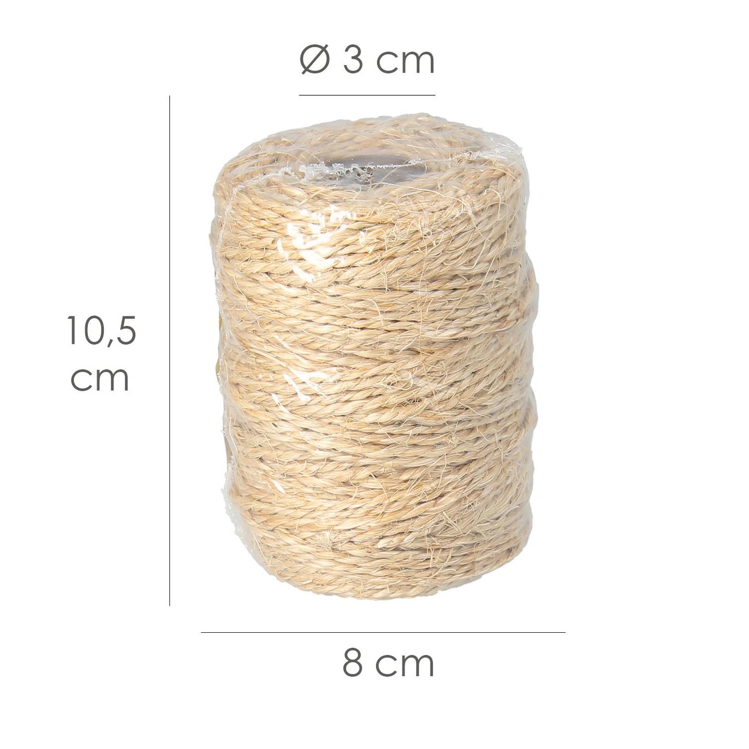 Cuerda Sisal Nº1 Hilo de 2 Cabos (Bobina 220 gr. / 50 m.)
