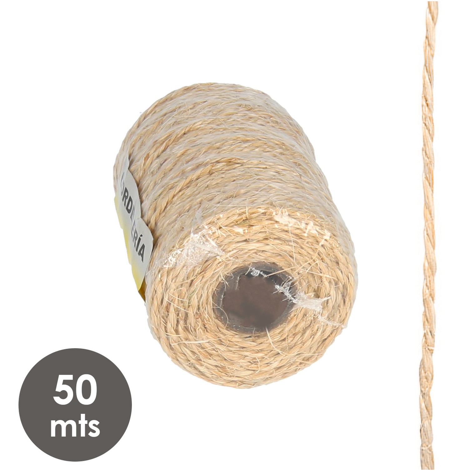 Cuerda Sisal Nº1 Hilo de 2 Cabos (Bobina 220 gr. / 50 m.)