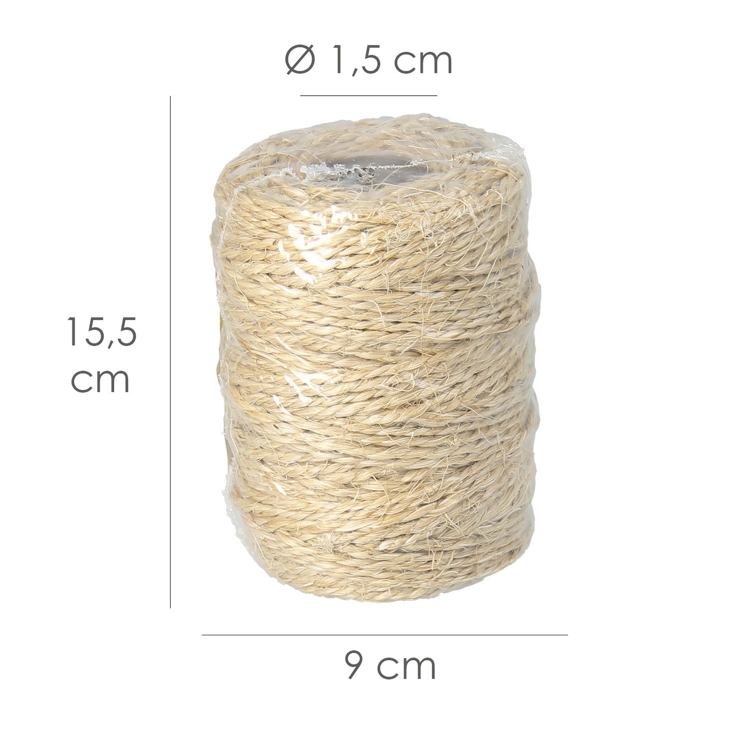 Cuerda Sisal Nº3/4 Hilo de 2 Cabos (Bobina 700 gr. / 140 m.)