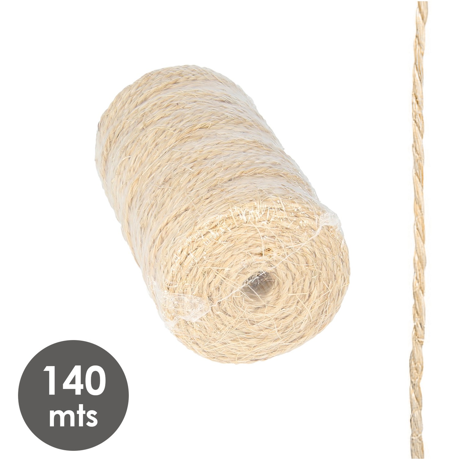 Cuerda Sisal Nº3/4 Hilo de 2 Cabos (Bobina 700 gr. / 140 m.)