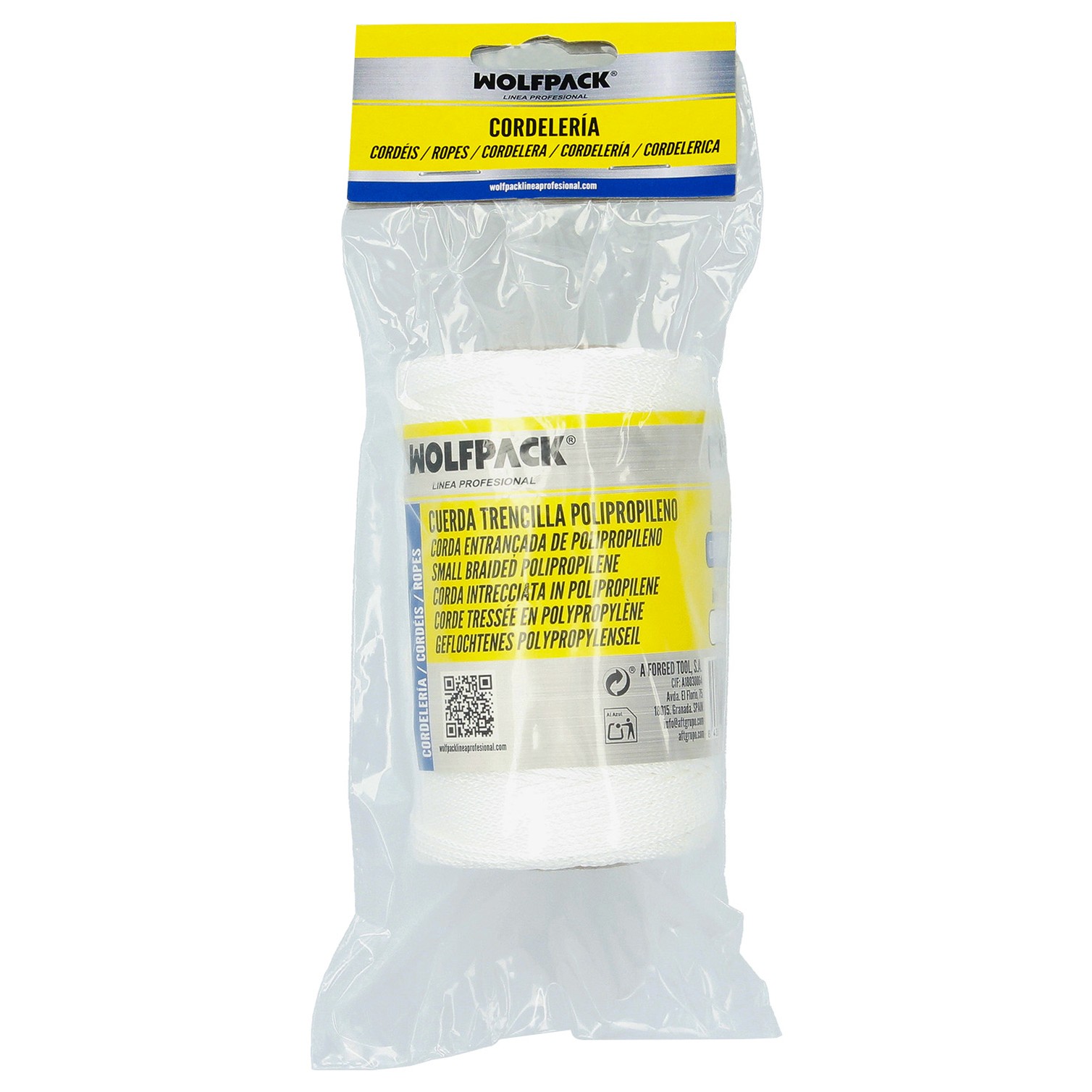 Cuerda Trencilla Polipropileno Blanco (Bobina 100 Metros)