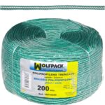 Cuerda Trenzada Polipropileno Blanca / Verde (Bobina 200 m.)