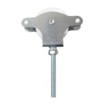 Polea Tendedero Wolfpack Zincado 60 mm. Roldana Plástico con Tornillo