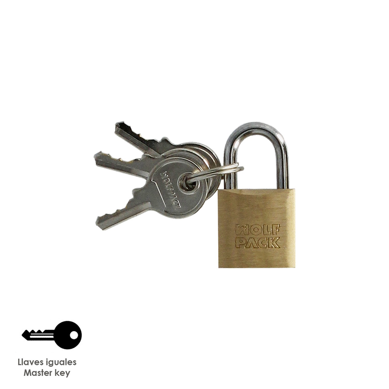 Candado Laton Arco Normal 20 mm.