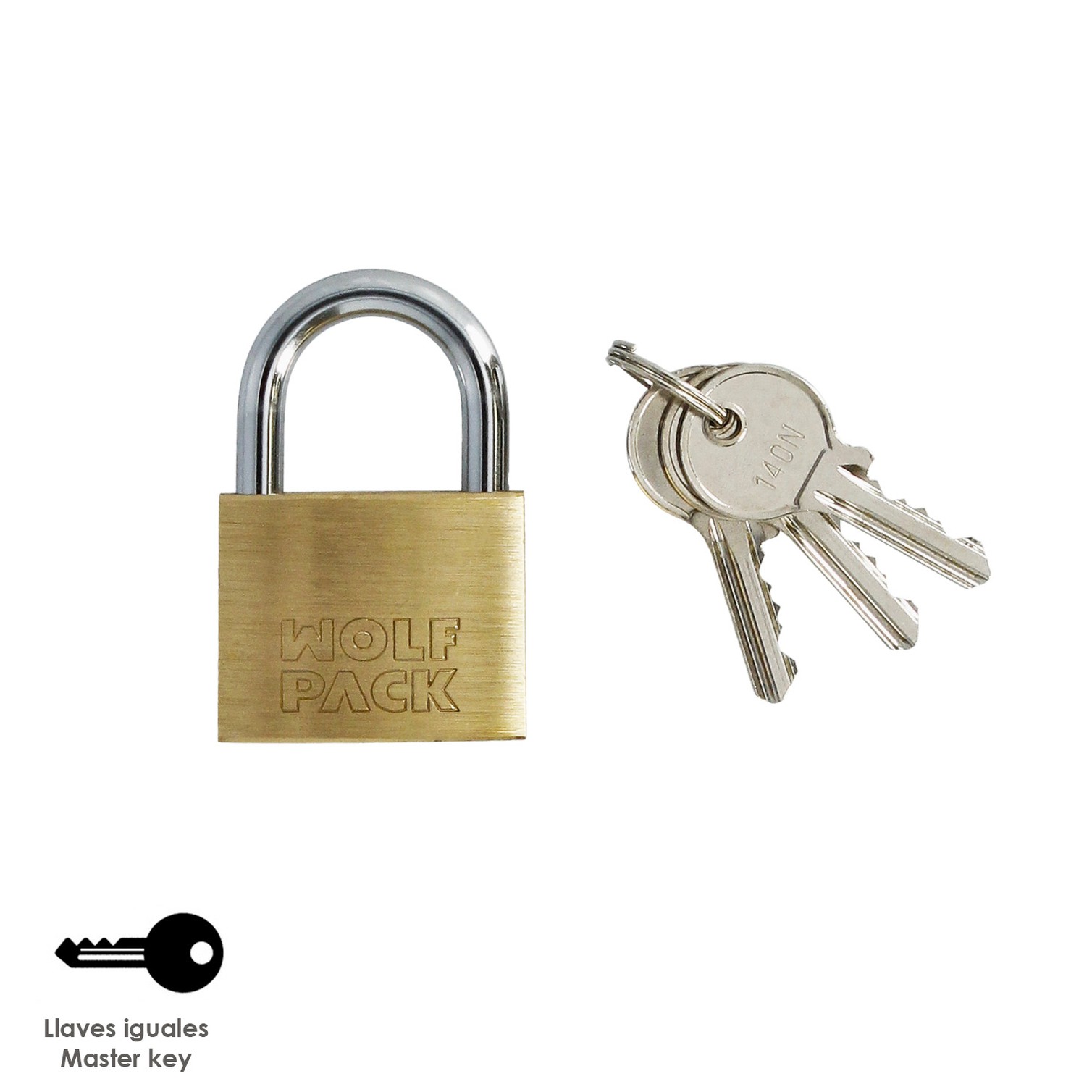 Candado Laton Arco Normal Llaves Iguales 40 mm. Nº1