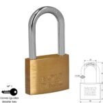 Candado Laton Arco Largo Llaves Iguales 40 mm. Nº1 [+3 variaciones de Medida/Nº llave Disponibles]