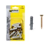 Taco Nylon+Tirafondo 4 mm. (25 Piezas) [+6 variaciones de Medida Disponibles]