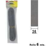 Cinta Persiana Wolfpack Gris 14 mm. Rollo 6 metros