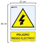 Cartel Peligro Electrico 21x 30 (Alt.) cm.