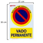 Cartel Vado Permanente 21 x 30 (Alt) cm.