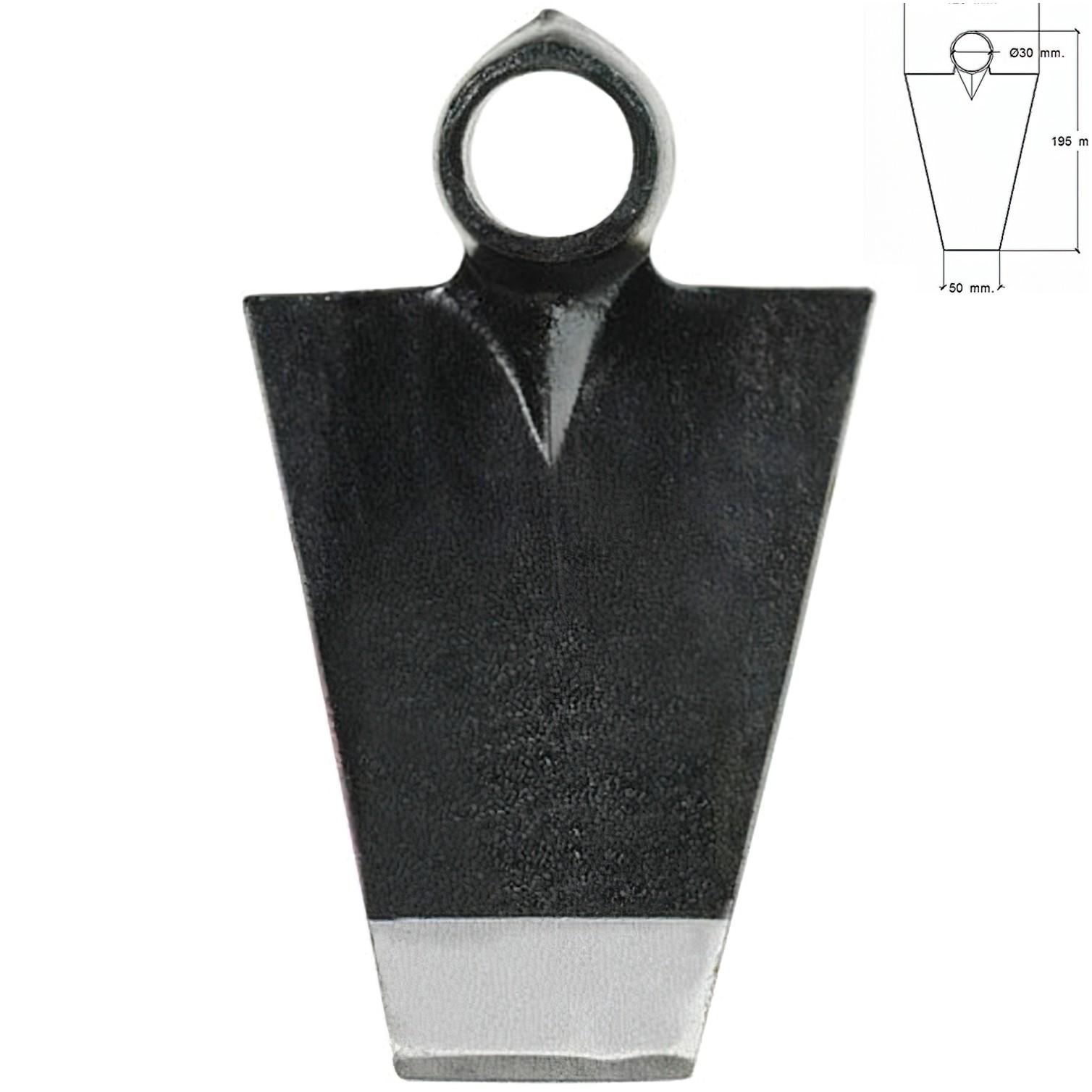 Azada Forjada Sin Mango 293/ 450 Gramos