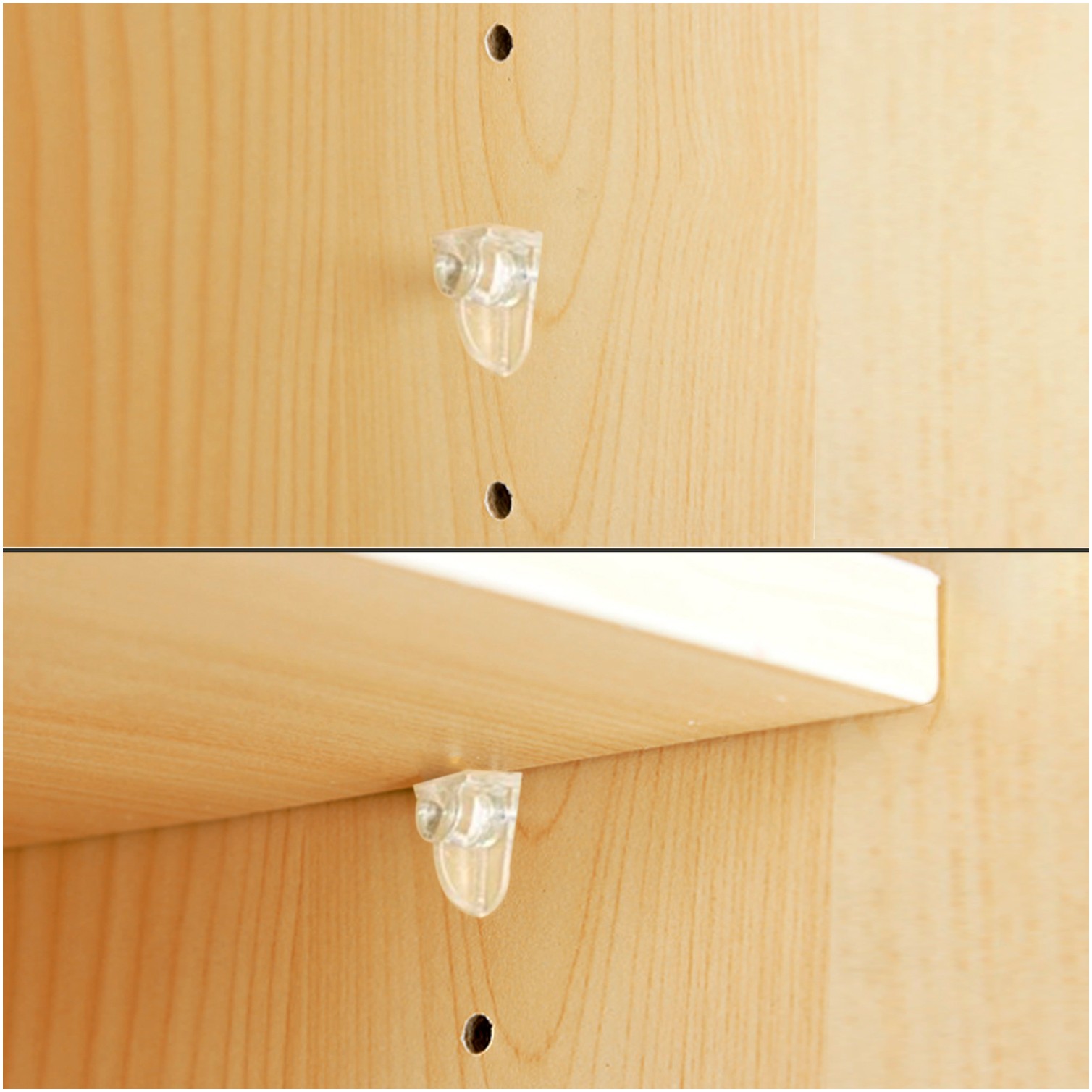 Soporte de Plastico Con Anclaje Metalico 5 Ø mm. Para Estanterias / Estantes (Caja 100 Unidades)