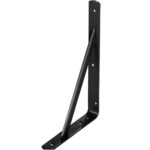 Palomilla Wolfpack Con Refuerzo Negra 500x330 mm.