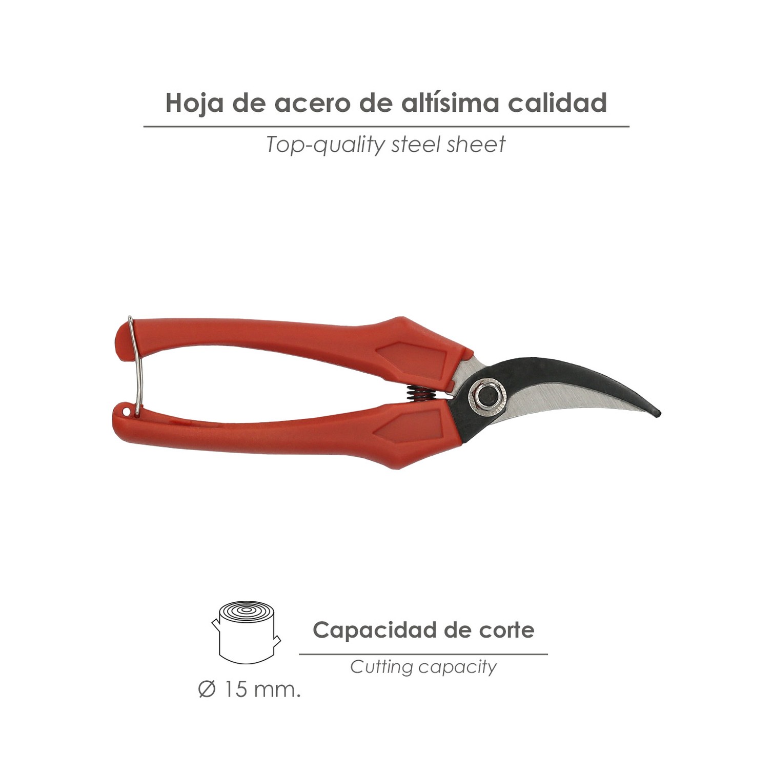 Tijeras Vendimiar Curva 1 Mano P20/18 cm.