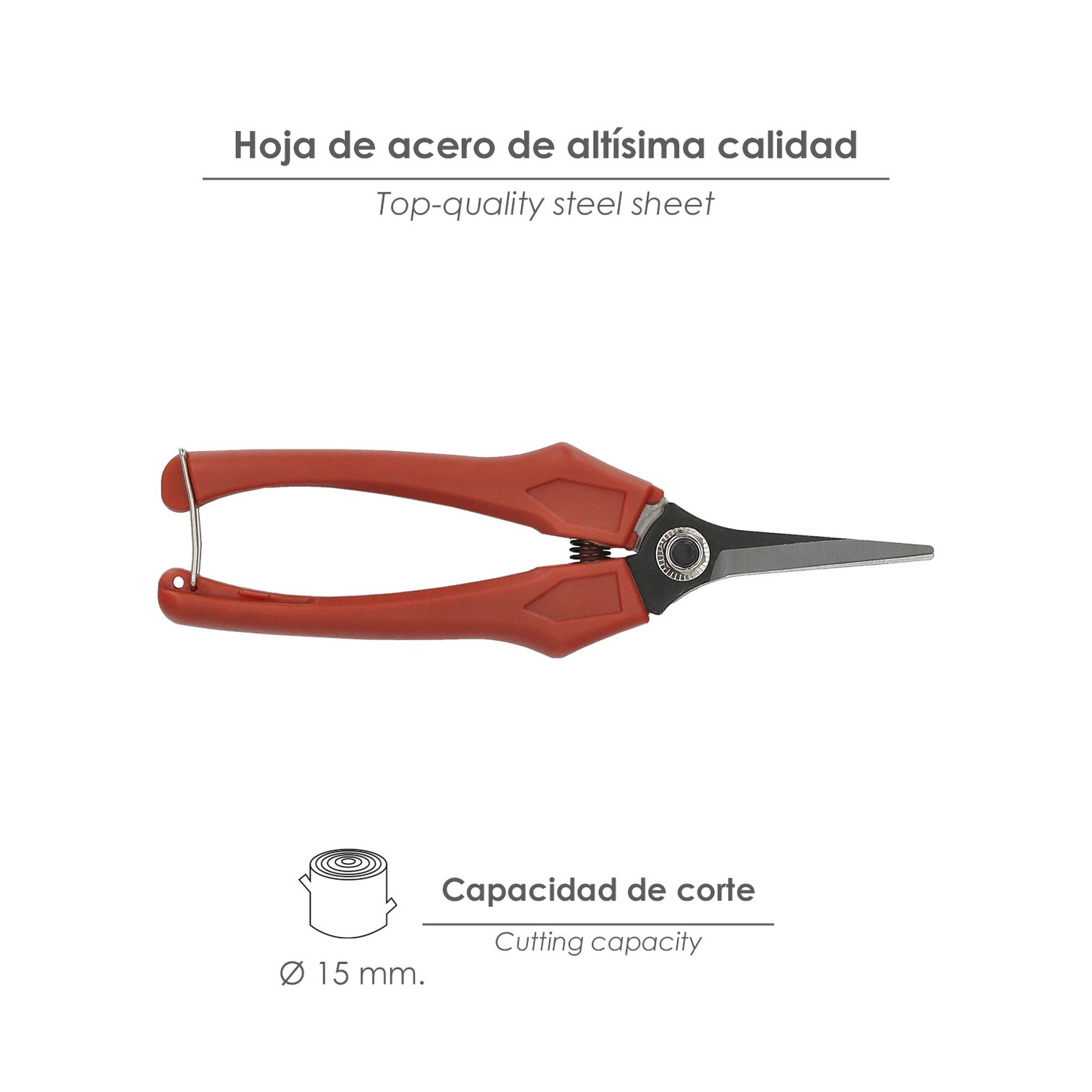 Tijeras Vendimiar Recta 1 Mano P10/18 cm.