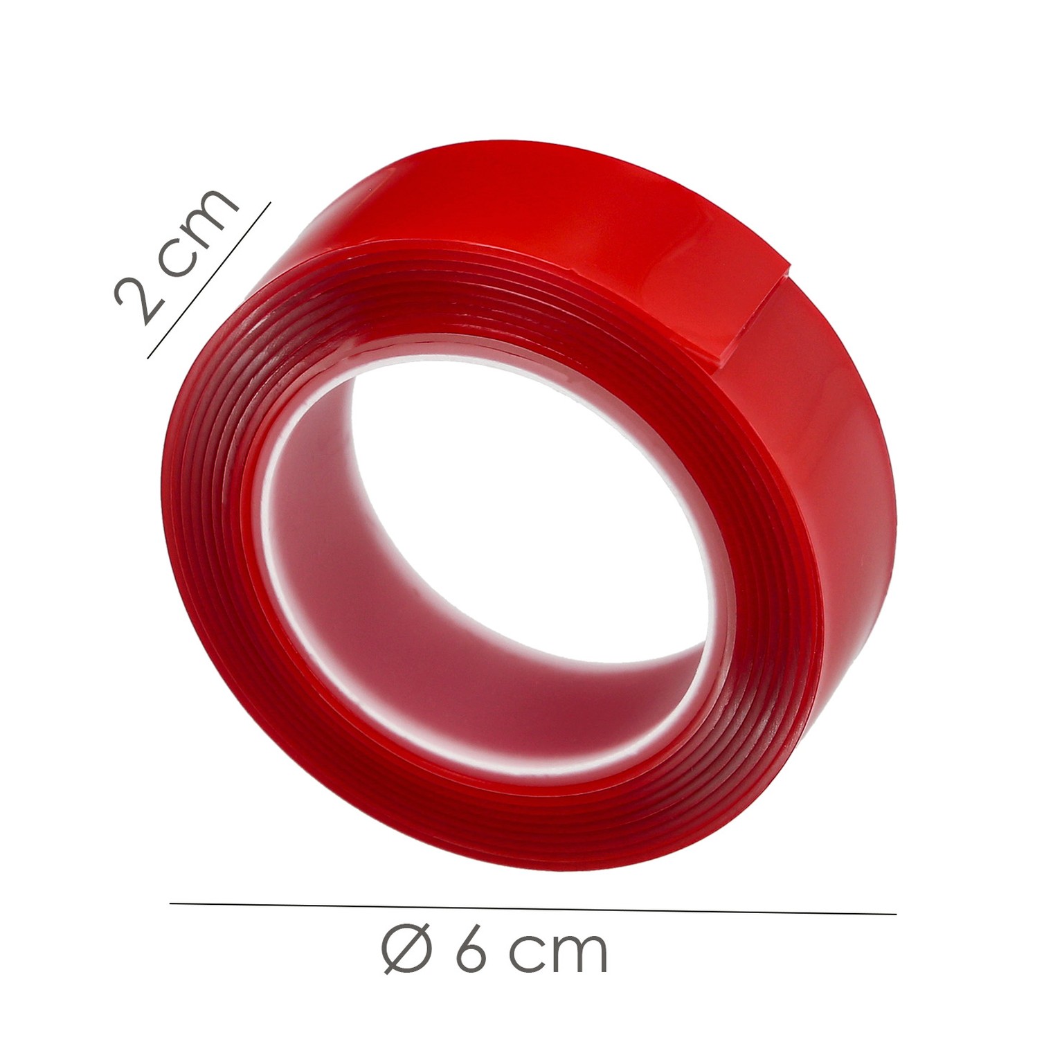 Cinta Doble Cara Elástica transparente 1,5 m. x 19 mm.