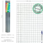 Malla Electrosoldada Galvanizada 25x25 / 1,60 / 100 cm. GD Rollo 25 metros.
