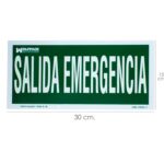 Cartel Salida De Emergencia 30 x 15 (Alt.) cm.