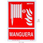 Cartel / Señal Fluorescente Manguera 21x 30 (Alt.) cm.