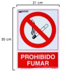 Cartel Prohibido Fumar 21 x 30 (Alt) cm.