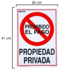 Cartel Propiedad Privada 30 x 41 (Alt) cm.