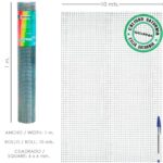 Malla Electrosoldada Galvanizada 6x6 / 100 cm. rollo 10 Metros Uso Domestico